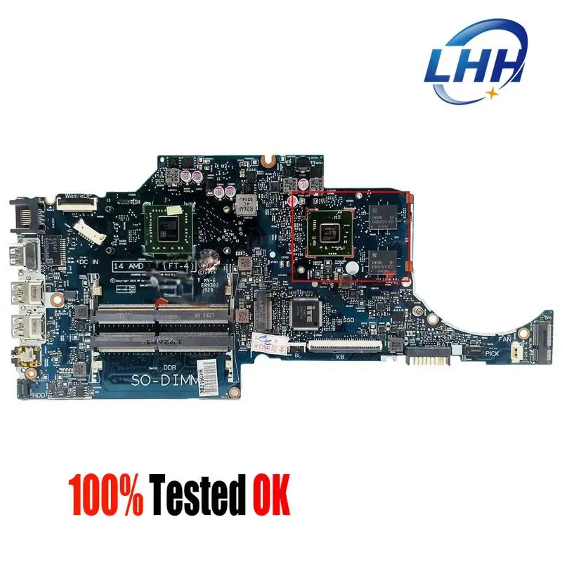 6050A3063701 Mainboard for HP 14-DK 14S-DK Laptop Motherboard with A4 A6 A9 CPU DSC 530 2GB