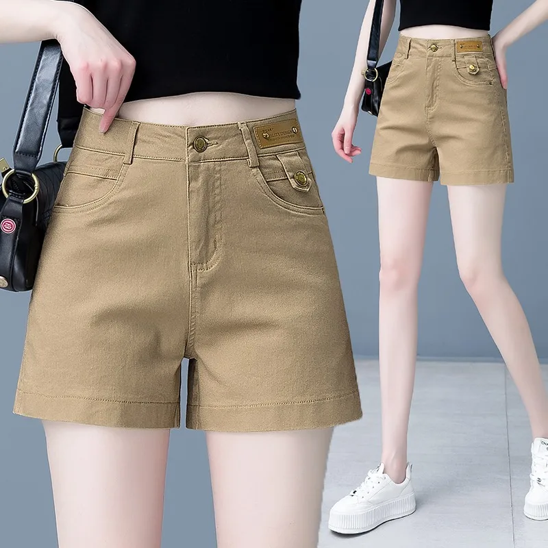 

Высокая талия, свободный крой, летние повседневные женские эластичные брюки трапециевидной формы с широкими штанинами из тонкого материала, весна-лето, новое поступление