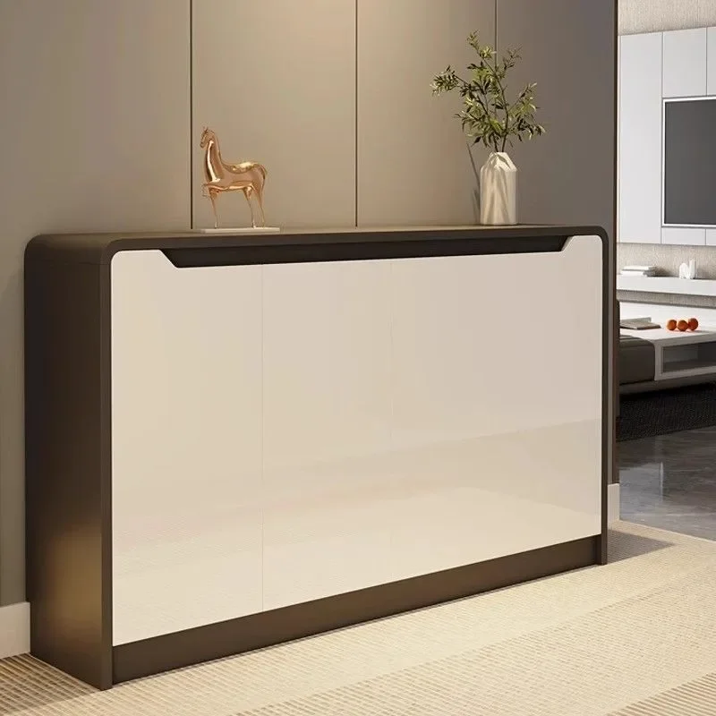 Reliable Storage Sleek Shoe Cabinet Adjustable Minimalist Sophisticated Black Shoe Cabinet Meuble Chaussures Home Furniture