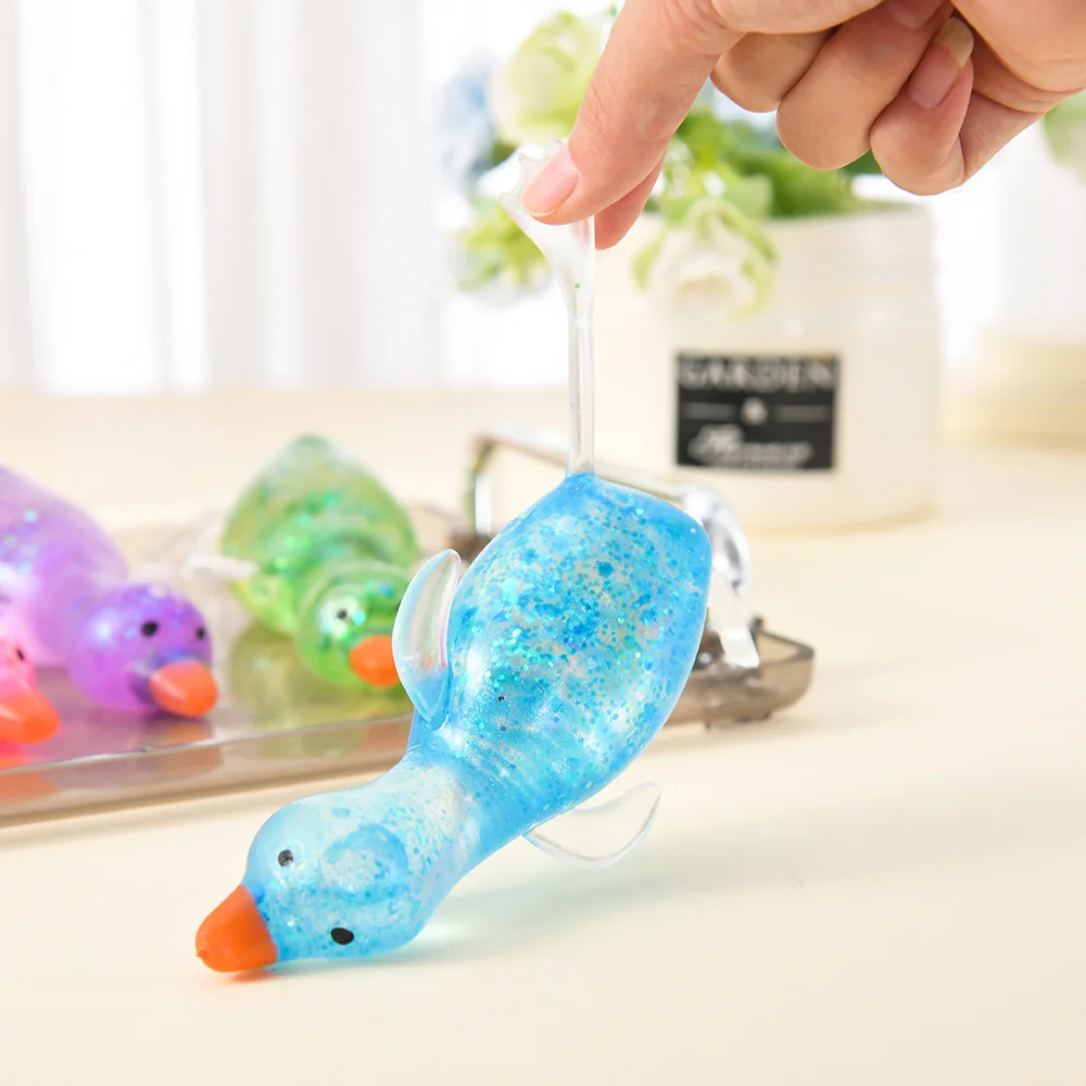 Dehnbare Enten-Quetschspielzeuge, Fidget-Spielzeuge, Niedliche Gänse-Tierfiguren, Entspannungsspielzeug für Erwachsene, Stressabbau-Kristallschlamm – Detail 3