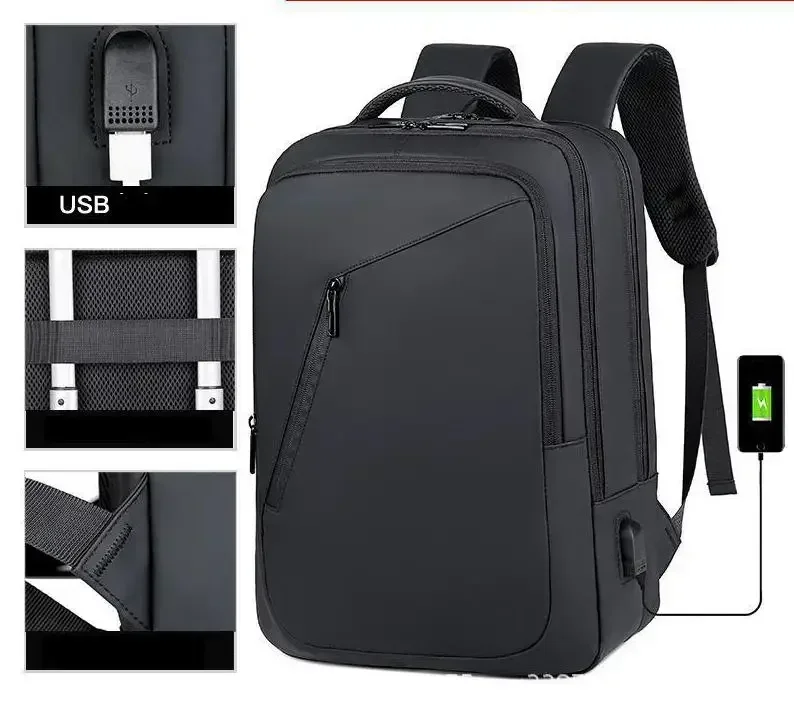 Fashion Notebook Backpack Unisex Large Capacity New Casual Waterproof Backpack with Usb Charging Multifunctional Travel Bag