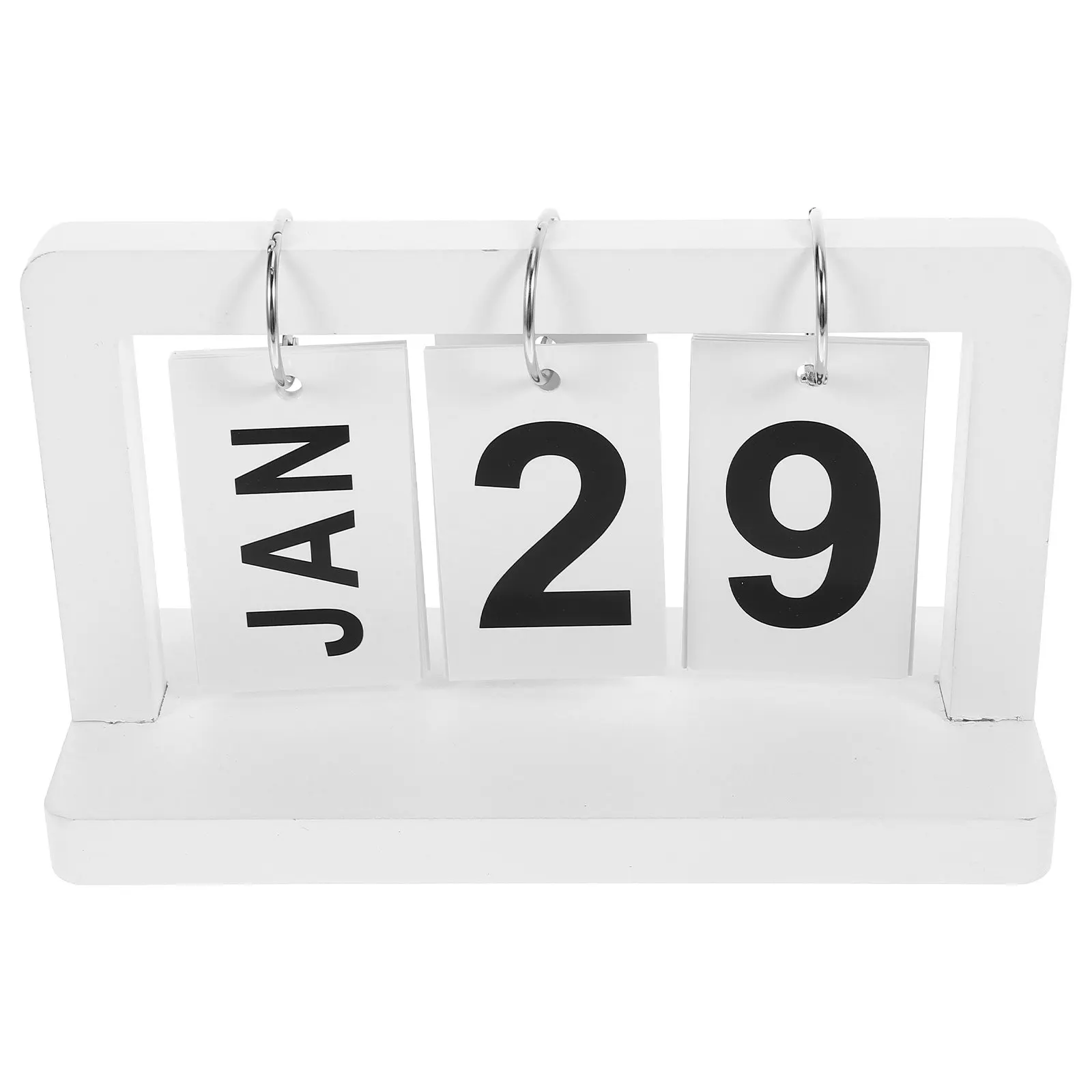 

Reusable Wooden Flip Calendar Desk Decor Perpetual Date Tracker for Office Home School Farmhouse Style Desktop Calendar Ornament