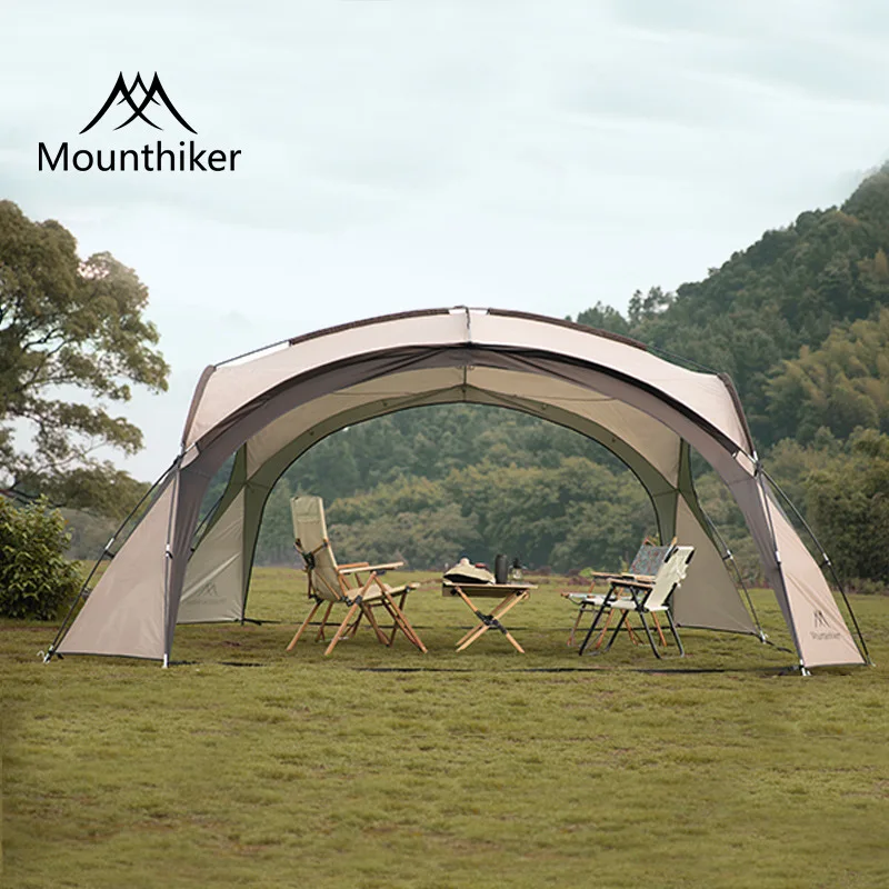 With 4 Walls 8-10Person Outdoor Camping Dome Tents Light Luxury Round Big Canopy Large Awning Pergola Tent