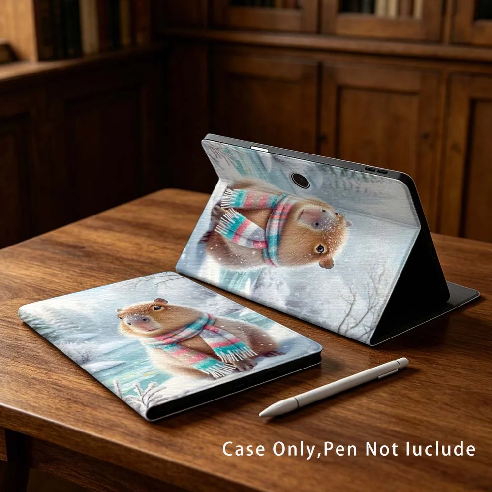 Cute Capybara Winter Art Soft For OPPO VIVO IQOO OnePlus Realme Pad 3 Pro 13 12.1 11.4 11 inch Pen Tray Tablet Case