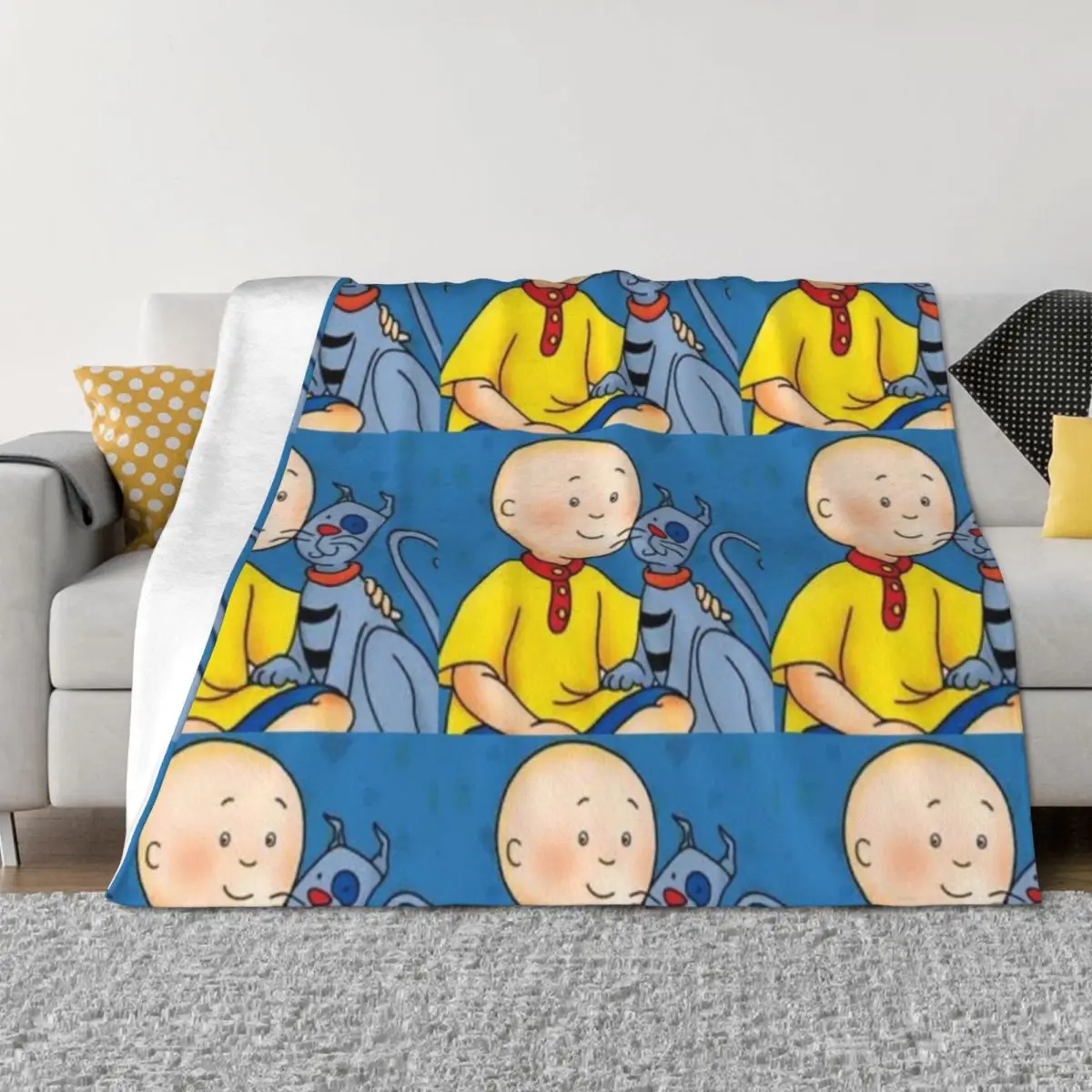 

Caillou :D Throw Blanket Furry Loose Vintage Giant Sofa Blankets