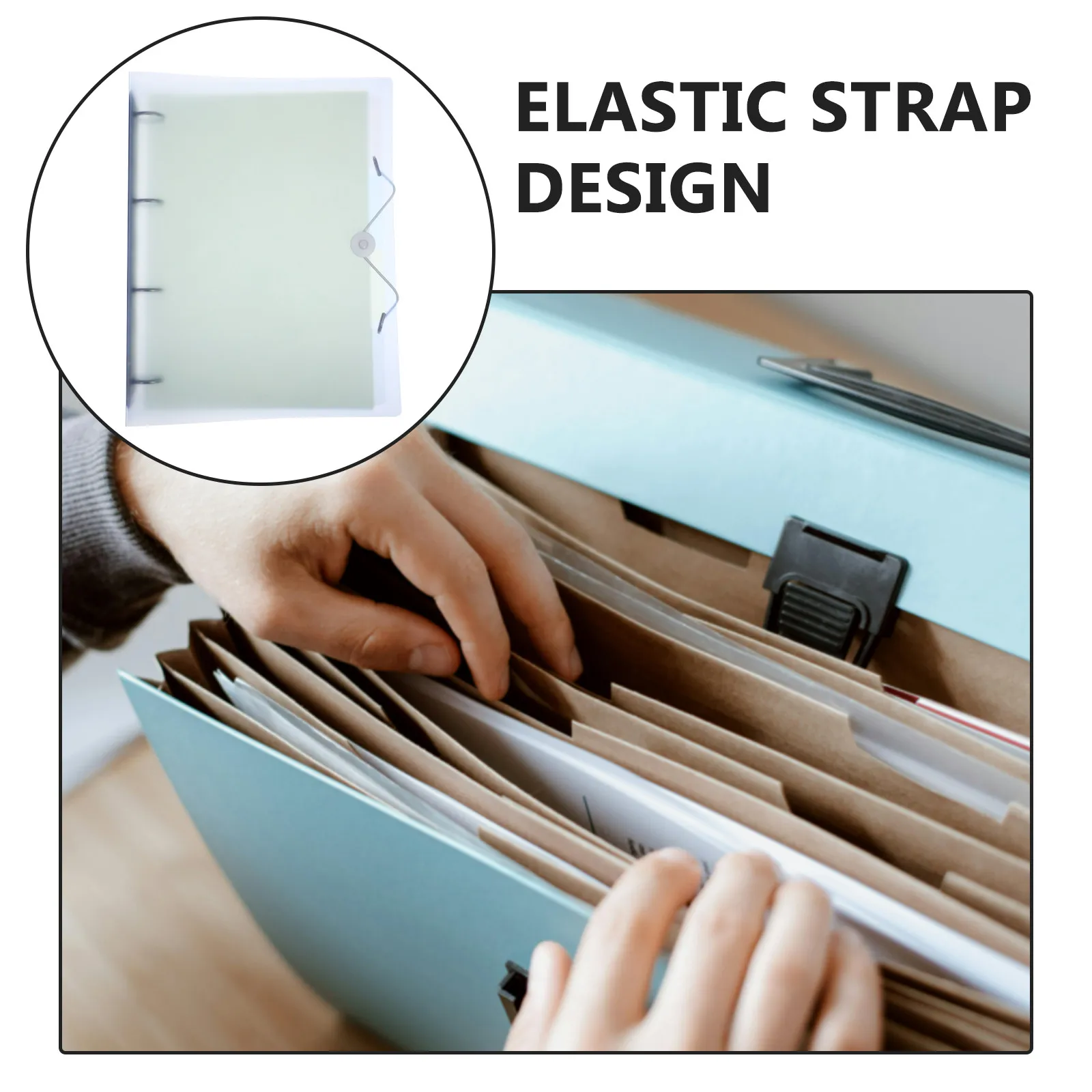 Reusable Plastic Binder Cover Notebook Shell Loose Leaf File Folder Binder for School Aesthetic Document Protection Portable