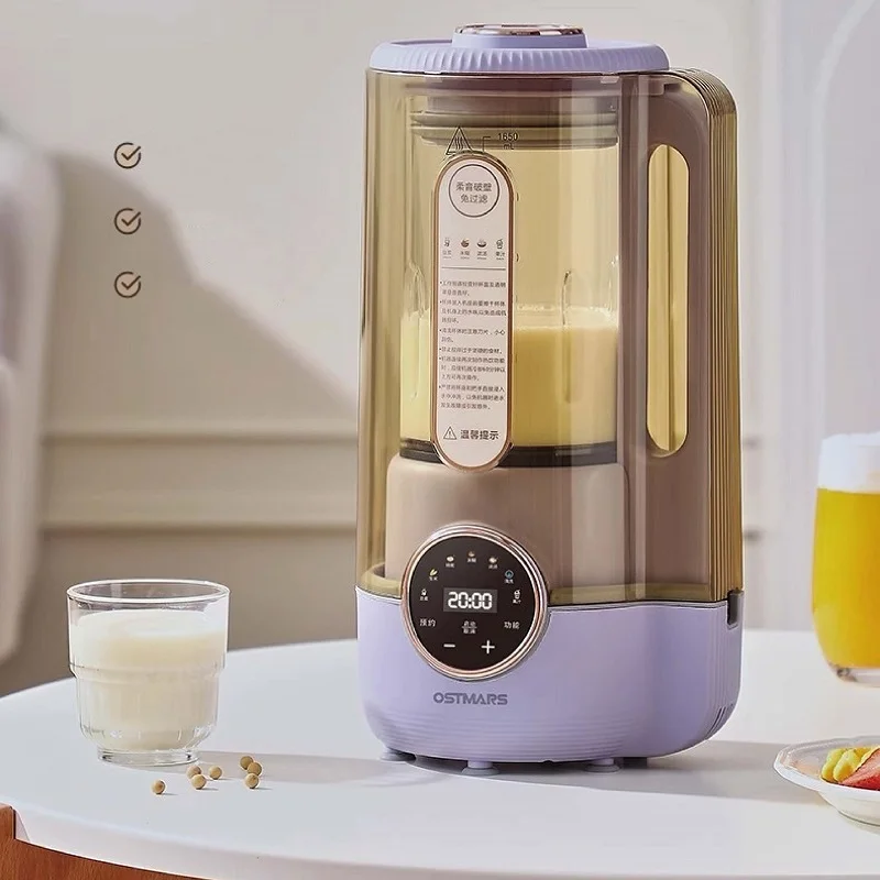 1.65L Sojamelkmachine met grote capaciteit Elektrische sapcentrifuge 24-uurs afspraak Muurbrekende machine Automatische verwarming Koken Voedselmixer 220V