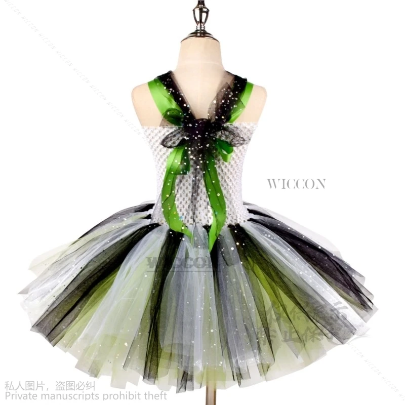 Fato de cosplay infantil, anime de abelha, conjuntos completos, vestido preto verde, uniforme para menina, roupa para festa de Halloween, Lolita