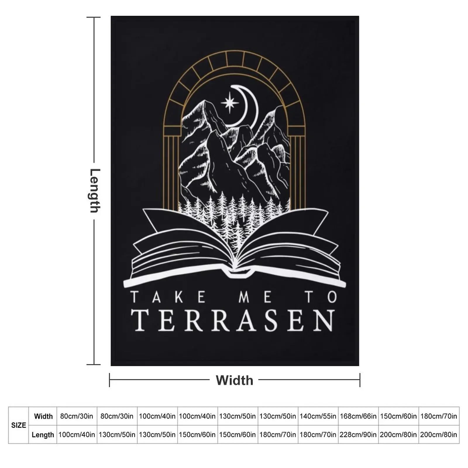 Take Me To Terrasen - Throne of Glass \t Throw Blanket Decorative Sofa sofa bed Blankets