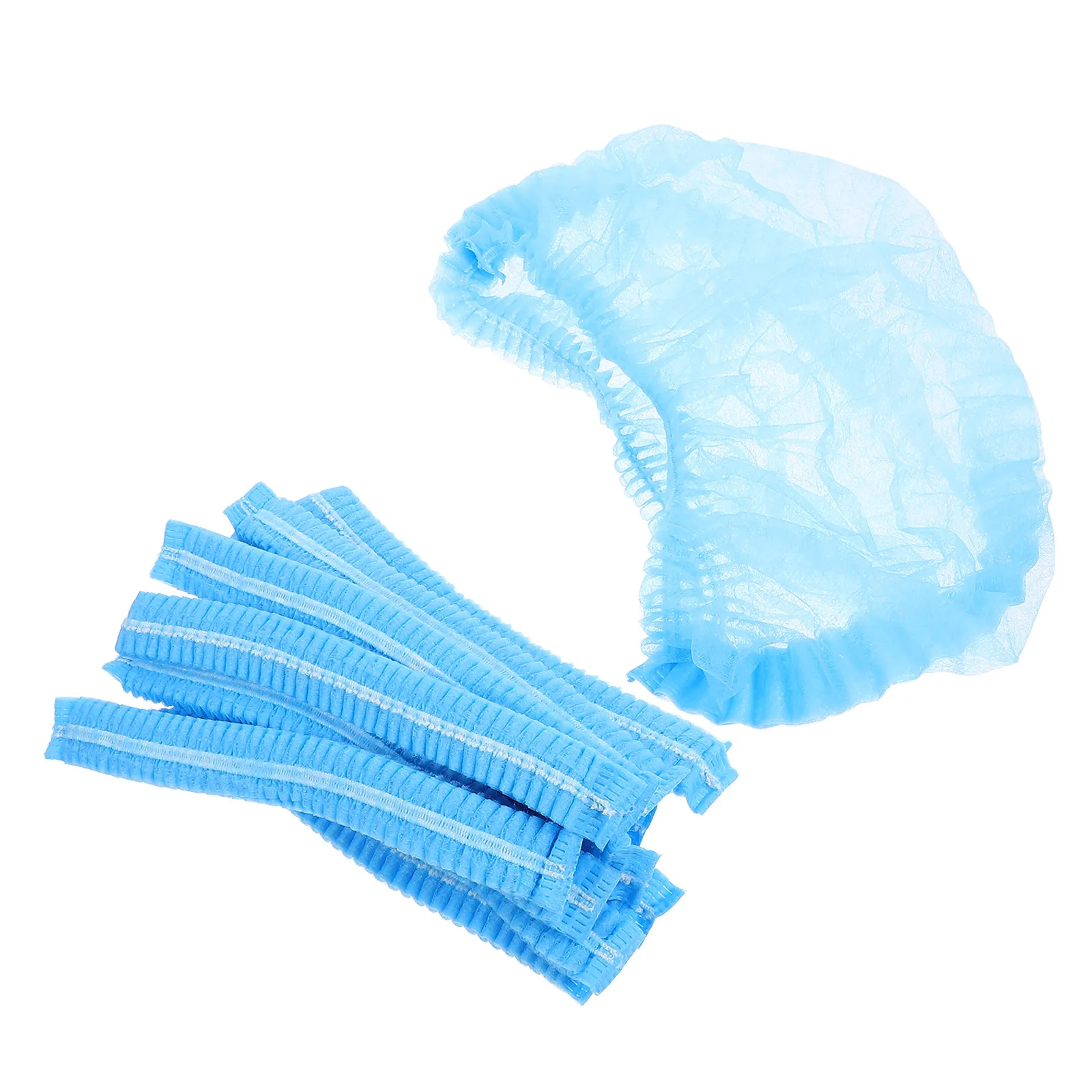 

100 Pcs Has Disposable Caps Dust-proof Food Service Hair Nets Non-woven Fabric Hairnets Cover