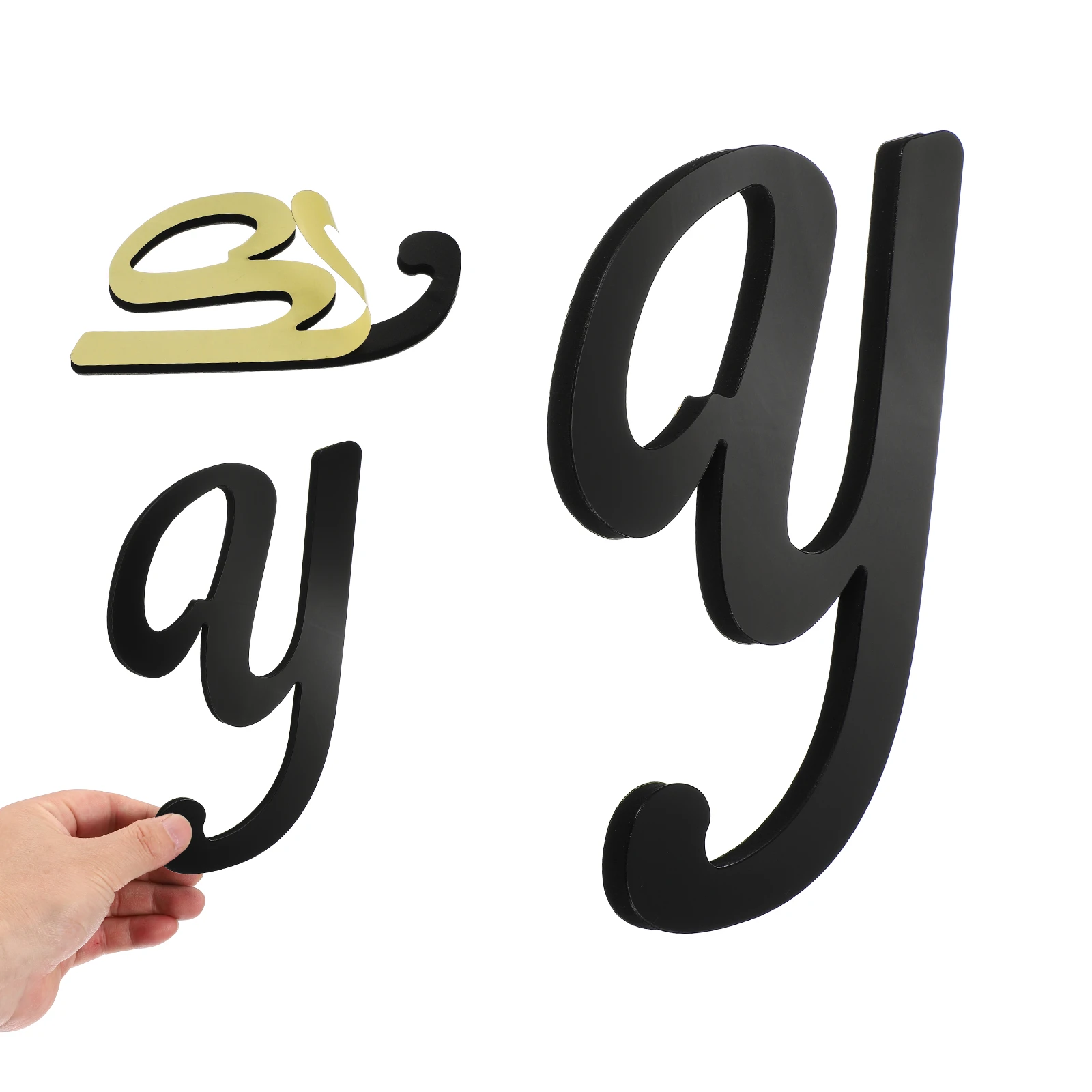 3D Alphabet Mirror Wall Stickers Acrylic Alphabet Wall Decal Self-Adhesive House Letter Number Home Decor Art Letter Sign 8Inch
