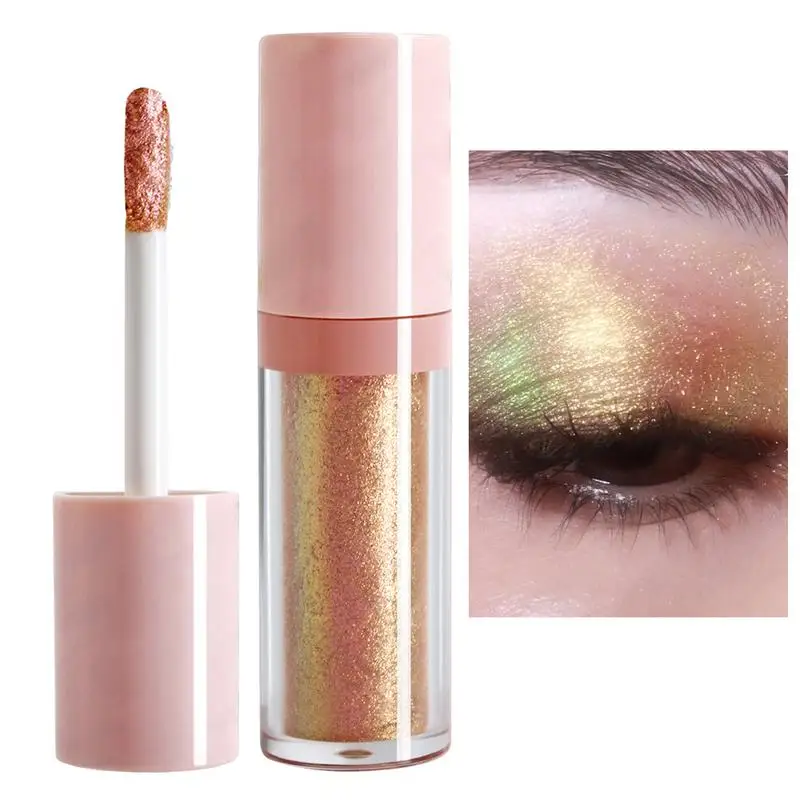 6 color Diamond Shiny Liquid Eyeshadow Eye Glitter Makeup Liquid Fine Shimmer High Light Eyeshadow Long Lasting Eye Shadow