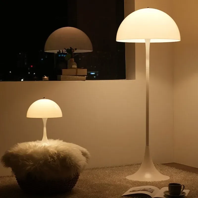 

LED Mushroom Floor Lamp Modern Decoration Illumination For Bedroom Living Rooms White Minimalist Decor Study Reading Stand Light