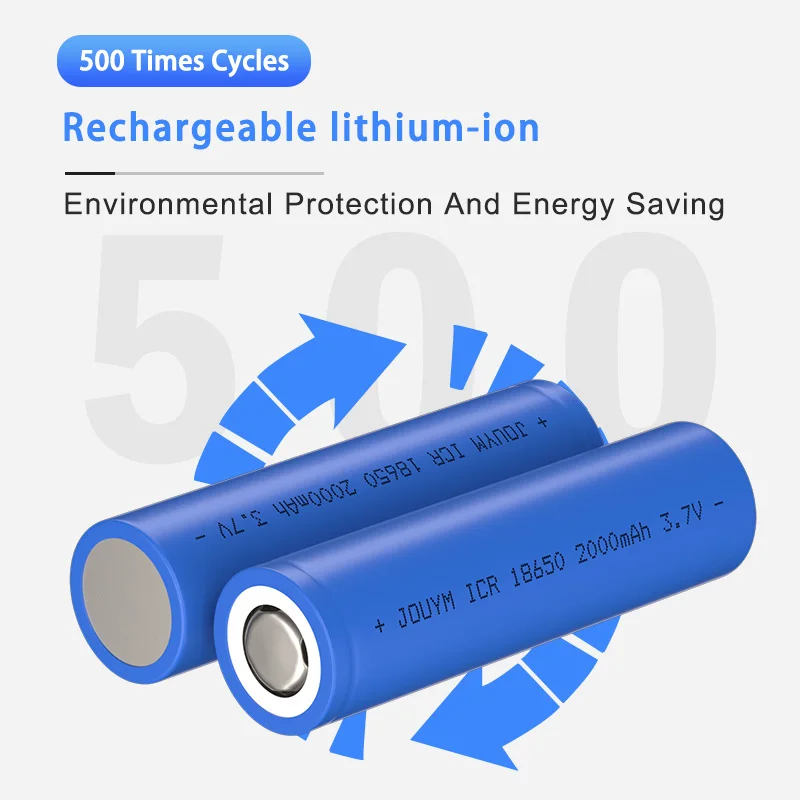 18650 Battery 2000mAh ICR18650 Rechargeable Lithium Battery 3.7V Cell