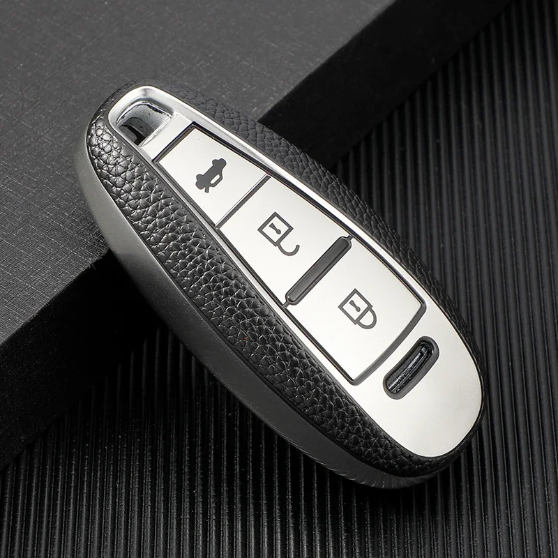 TPU Leather Shell Fob For Suzuki Baleno Ertiga Ciaz Ignis Kizashi Swift SX4 S-cross Vitars Car Smart Key Cover Case Bag