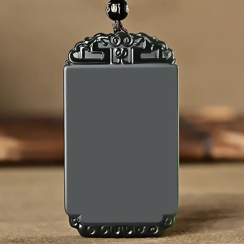 

Мужская и женская нефритовая подвеска Hetian Jade Sapphire Auspicious Cloud Safe