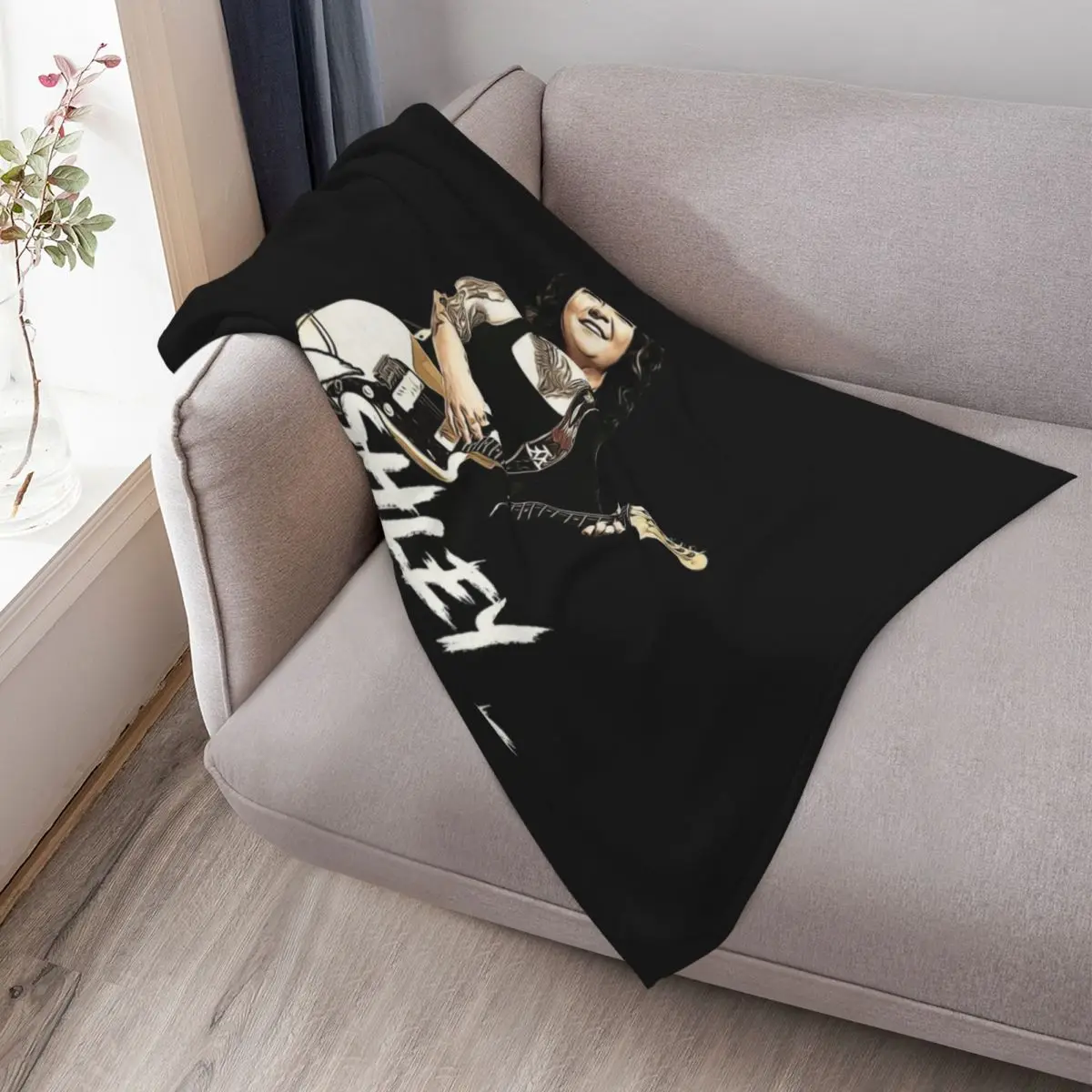 بطانية Ashley Mcbryde الفنية، بطانيات رمي كبيرة جدًا لأغطية سرير السرير، بطانيات ناعمة #3