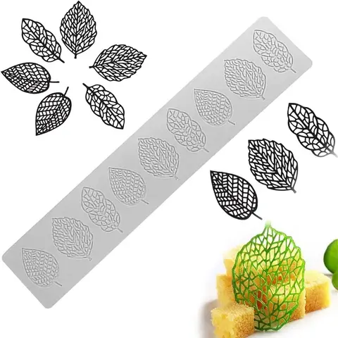 Silicone Fondant Molds Chocolate Mould for Cake Baking Moulds Leaf Shape Decoration Fondant ​Molds Versatile Cake Decorating