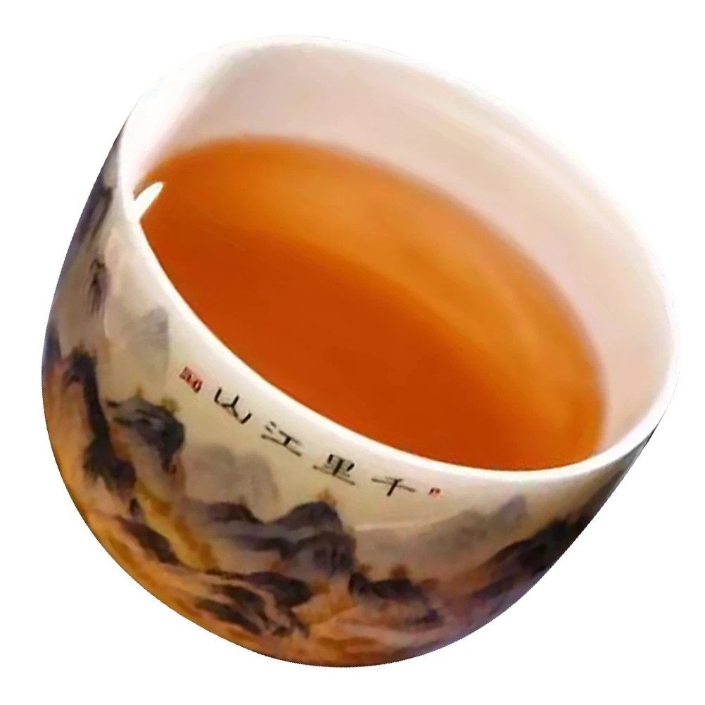 

Hand Painted Ceramic Teacup Traditional Chinese Design Landscape Pattern Decorative Multi Function Gift Ceramic Cups for Tea