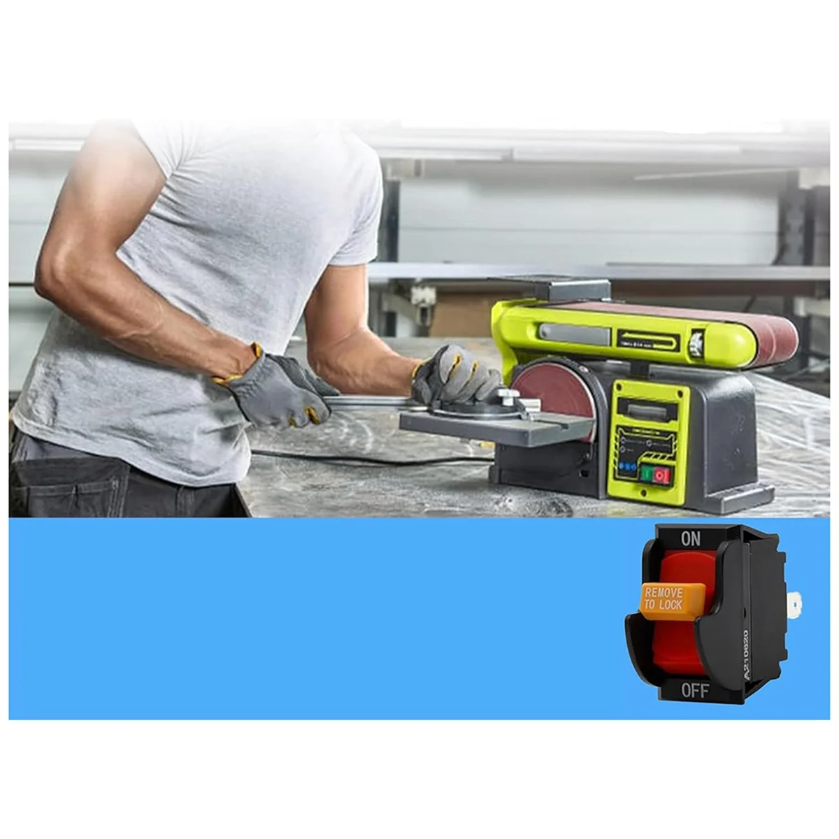 Interruptor de palanca de encendido-apagado para sierra de mesa SW7A, reemplazo para prensa de taladro 489105-00 1343759 400060680002