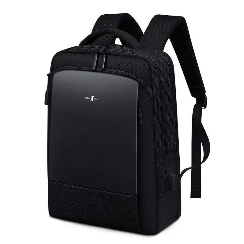 WILLIAMPOLO Backpack Male Simple Casual College Student Backpack Wild Computer Bag Men Backpack Shoulder Lightweight Business