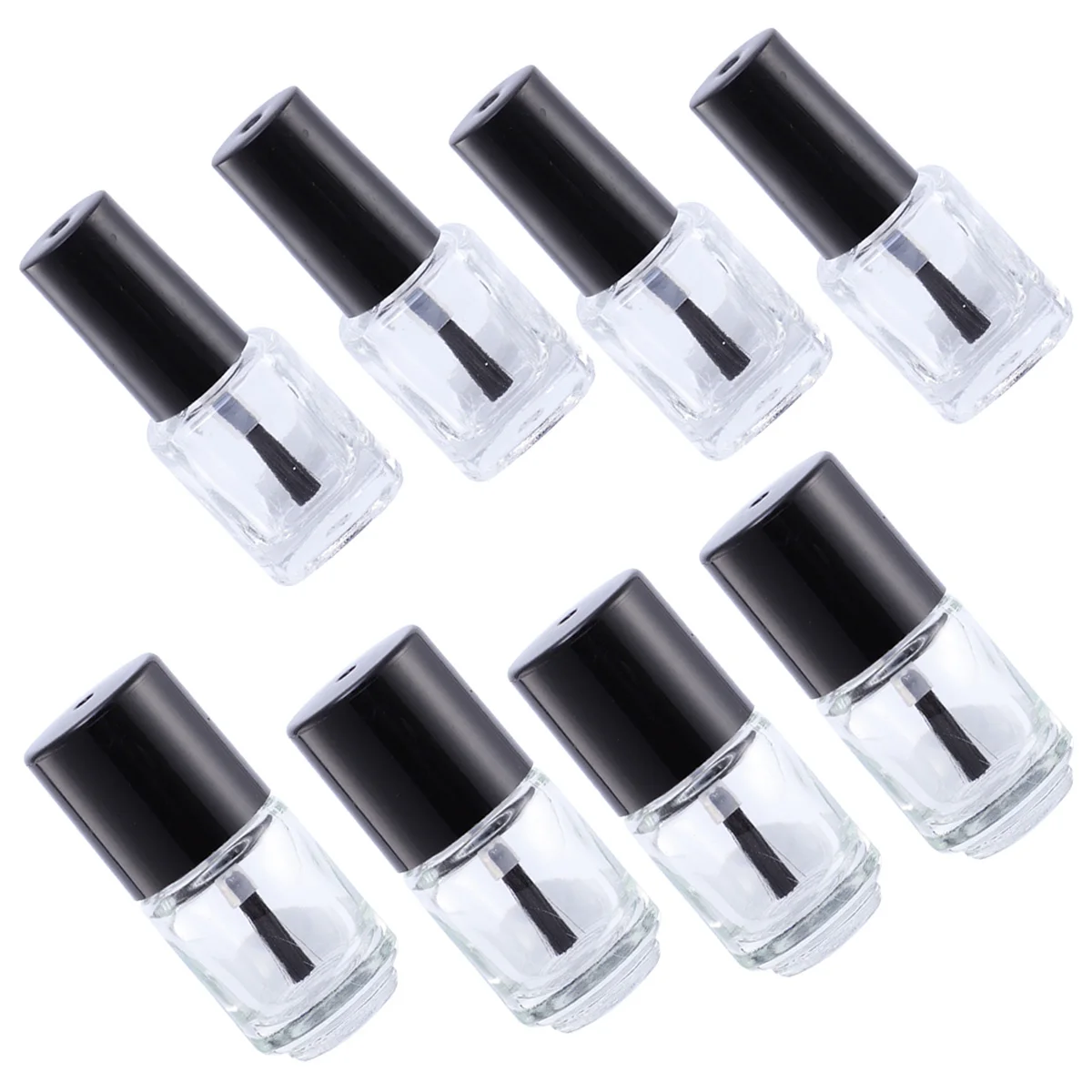

20Pcs Transparent Nail Polish Bottles 5Ml Glass Empty Bottle with Brush for Manicure Kit DIY Color Design Mini Glass Bottle