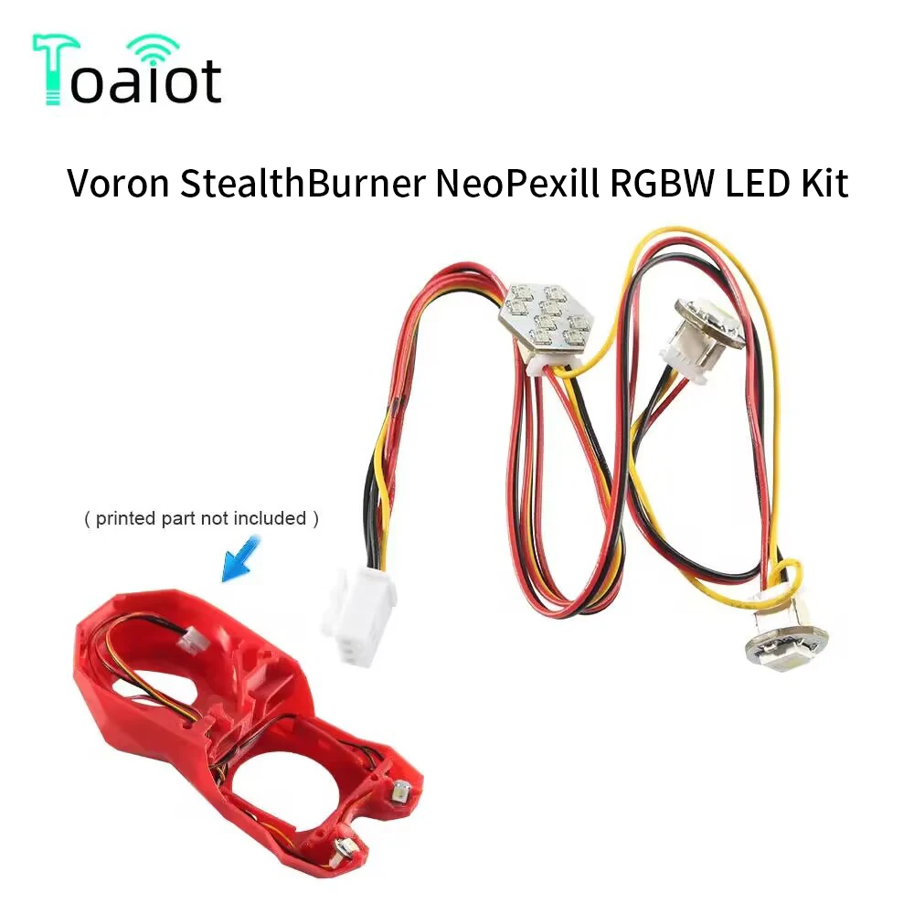 

Toaiot NeoPexill RGBW Voron StealthBurner LED Kit Mini Button PCB Leds PTFE For Voron2.4 Trident Wiring Harness 3D Printer Parts