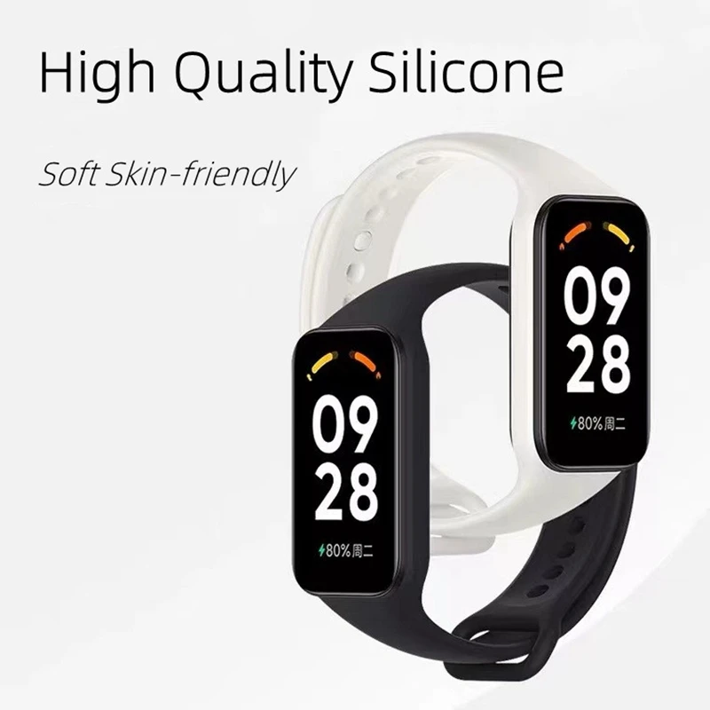 Soft Silicone Strap For Xiaomi Mi band 8 Active 9 8active Redmi Smart Band 2 3 TPU Wristband Replacement Bracelet Belt correa