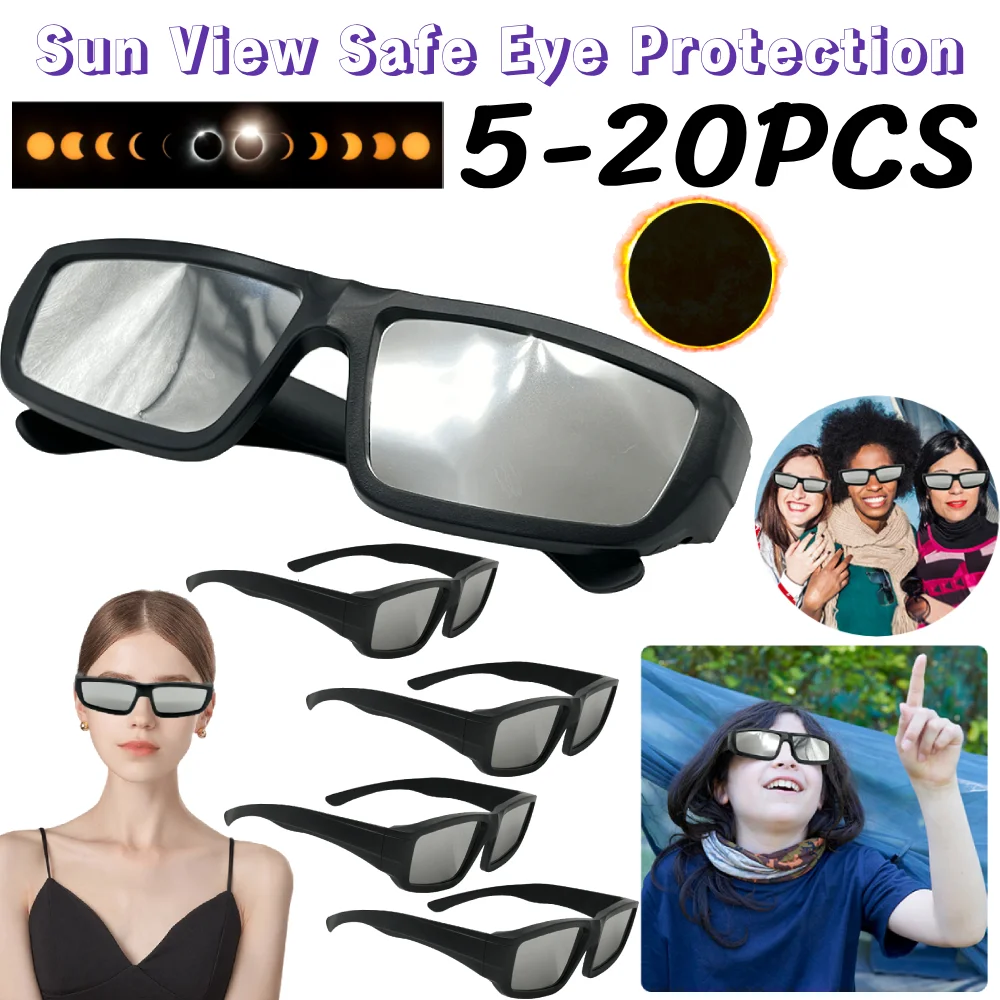 

5-20 шт., солнечные очки для защиты глаз, очки с солнечным затмением, сертифицированные ISO, безопасные оттенки для велосипедного оборудования