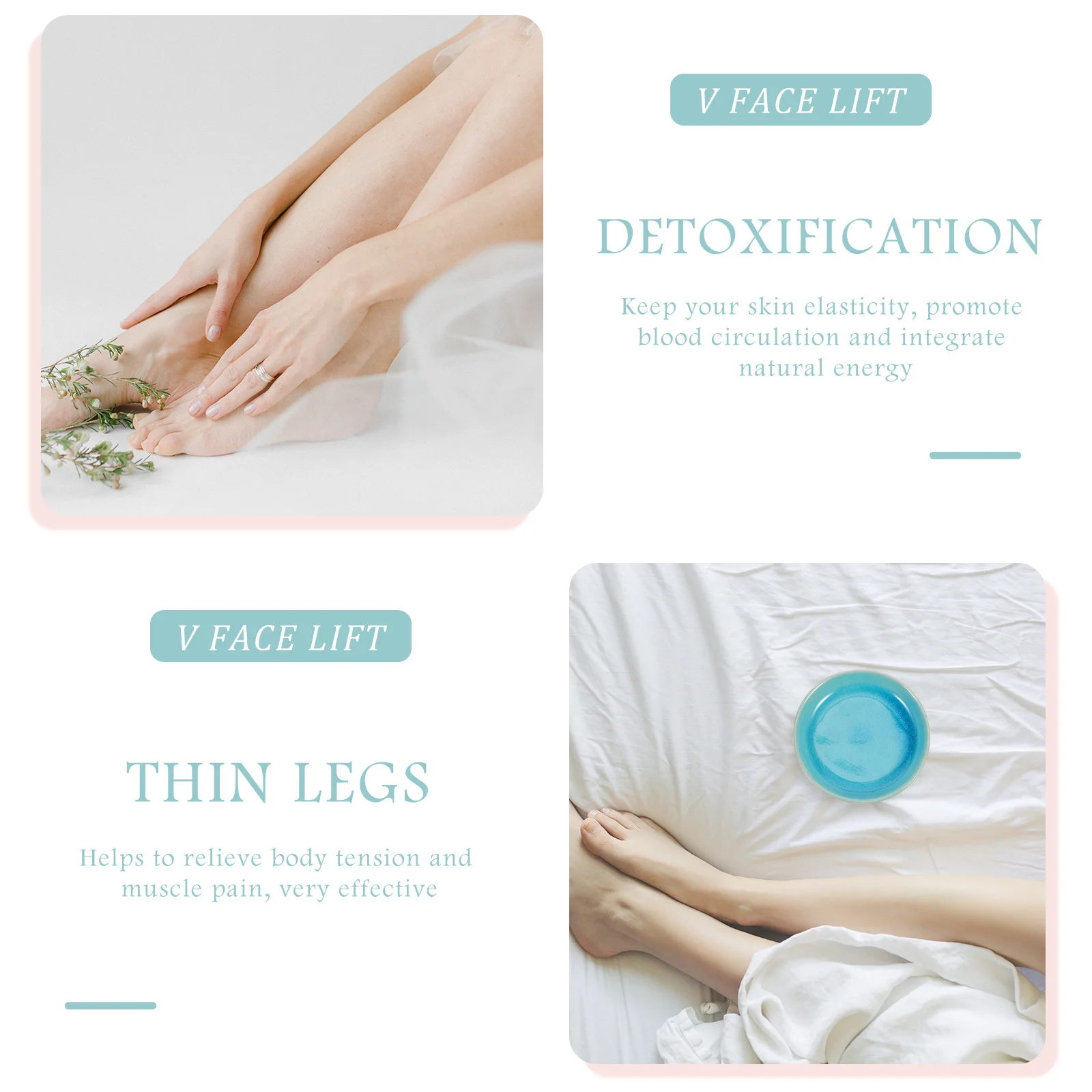 

2 PCS Scraping Dish Massage Tool Leg Massager Ceramic Plate Device Body Gua Sha