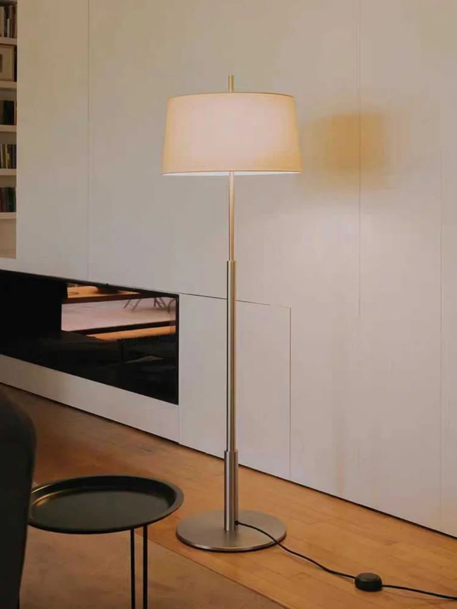 Diana floor lamp Minimalist fabric lamp Living Room Sofa Side silver Standing Light Bedroom office Reading LED besice Lamp
