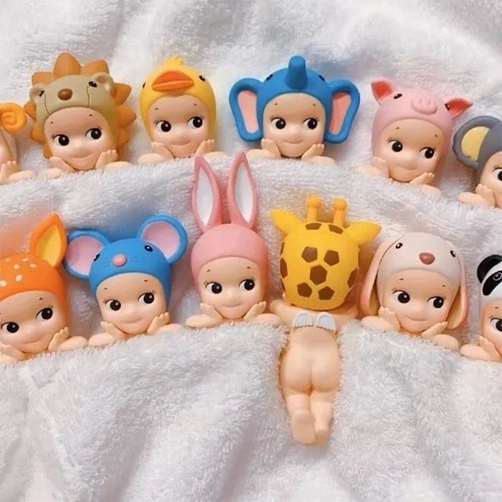 Macny Angel Blind Box pour enfants, série animale, figurines d'anime, ornements d'écran Kawaii, mini boîte mystérieuse de dessin animé, cadeau de jouet