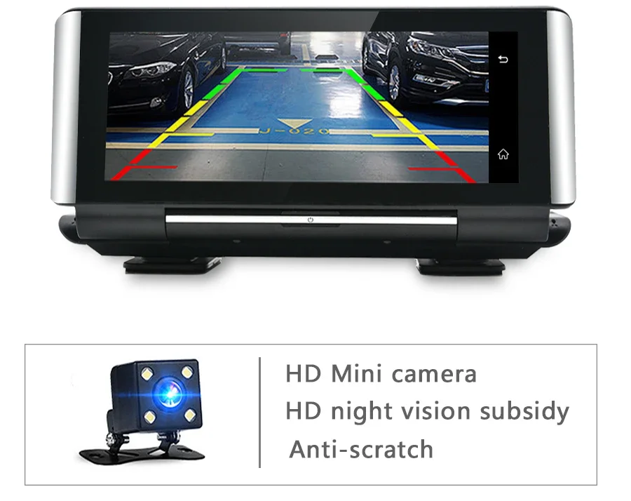 6.86'' Full HD 1080P 4G GPS navigation Android 5.1 wifi blue tooth stand type car camera recorder