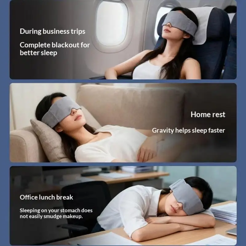 New Ultra Light Gravity Weighted Eye Mask Skin-Friendly Double-sided Use Light Blocking Eye Mask Breathable Sleep Aid Eyepatch