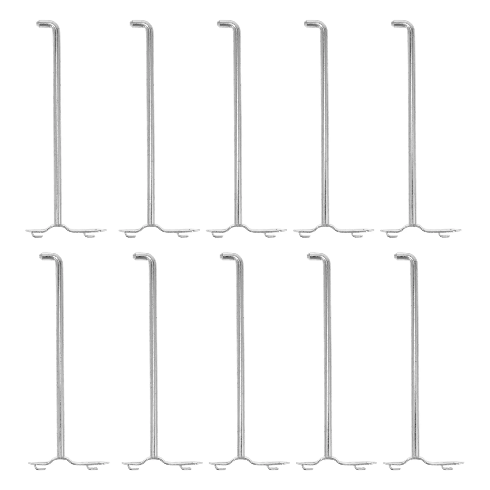 

10 Pcs Wall Mount Tool Organizer Clothes Racks Square Hole Garage Galvanized Garden Home Storage Hooks Heavy Duty