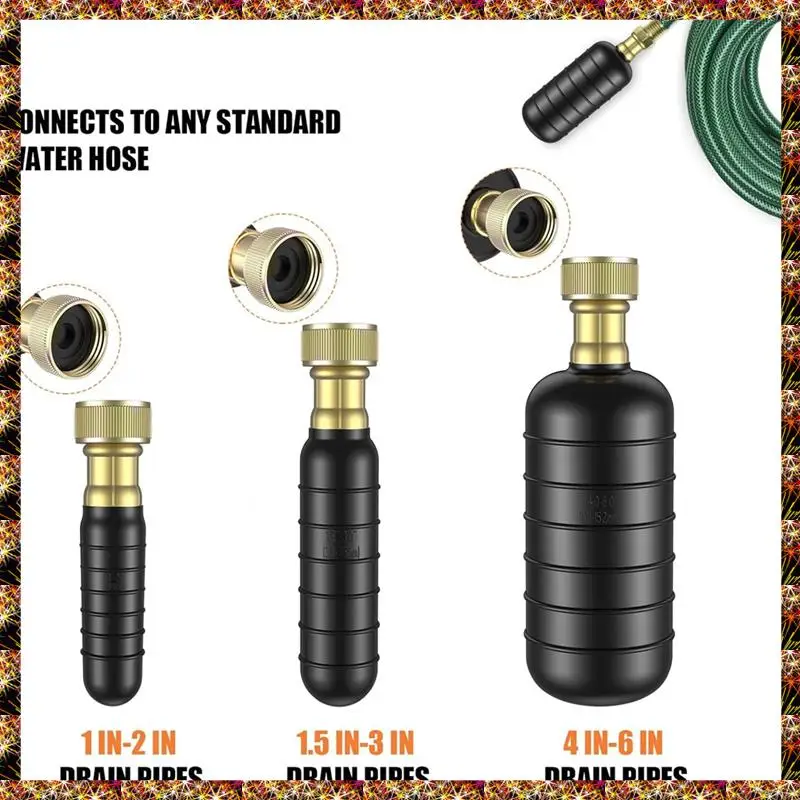 BTCL Rubber Drain Cleaning Bladder Unclogger For Bathroom Sinks, Showers, Swimming Pool Drains