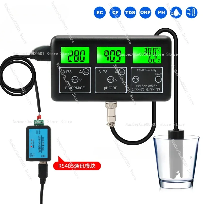 RS485 module seven-in-one water quality tester PH pH/TDS/EC conductivity/ORP online monitoring