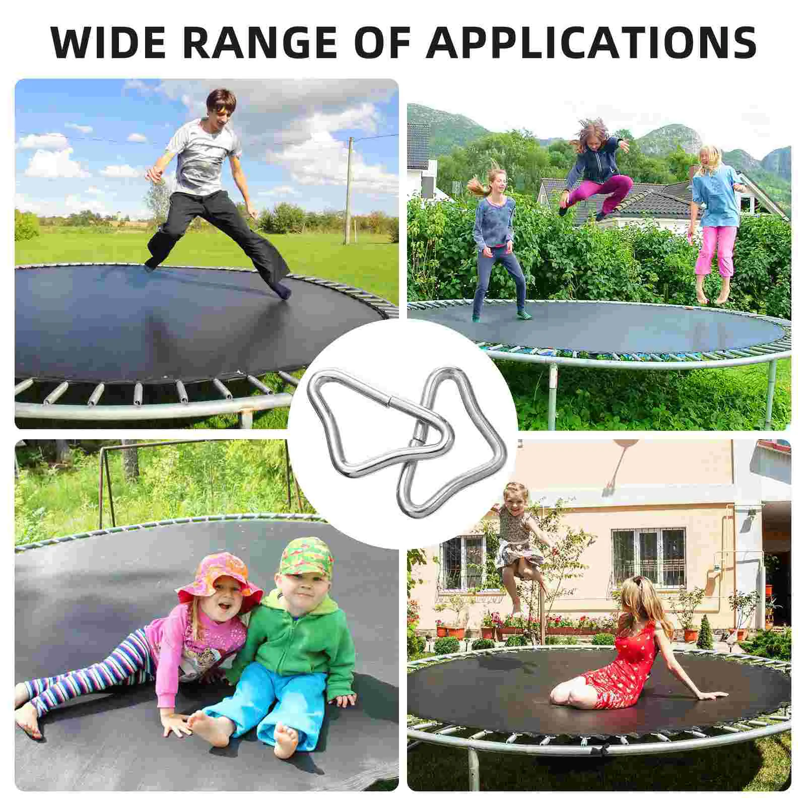 Kleine Trampoline Speciale Ring voor Kinderen Ijzeren Driehoek Ringen Hook up Bungee Bed Kind Schuimmatras Topper