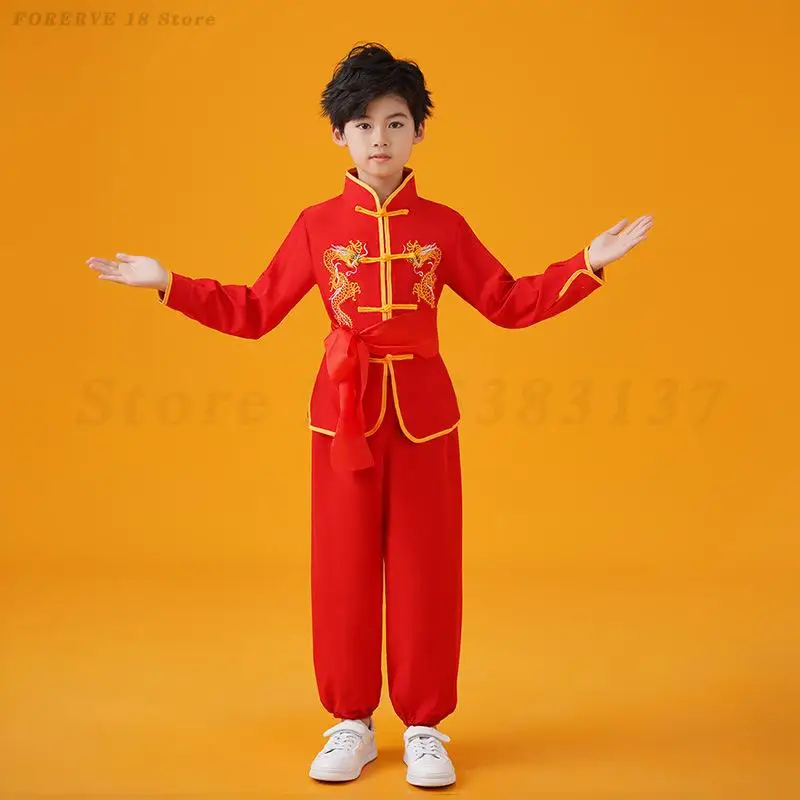 Детская одежда для выступлений на сцене боевых искусств, китайская традиционная униформа для ушу, кунг-фу, детский костюм тай-чи для мальчиков и девочек