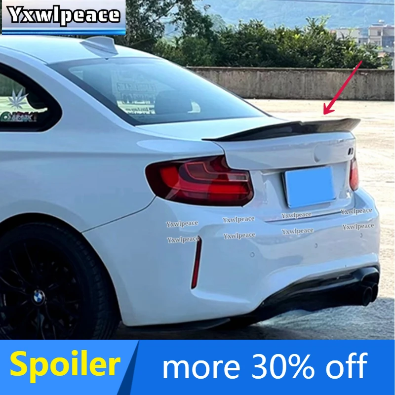 

For BMW 2 Series F22 F87 M2 2014-2019 M235i M240i 218i 220i 228i ABS Plastic PSM style Primer Color Rear Trunk lip spoiler Wing