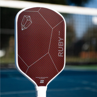 Professional Thermoformed Pickleball Paddle 16mm Kevlar Face - Red/Black Hybrid Shape for Power Control & Spin Upgrade​