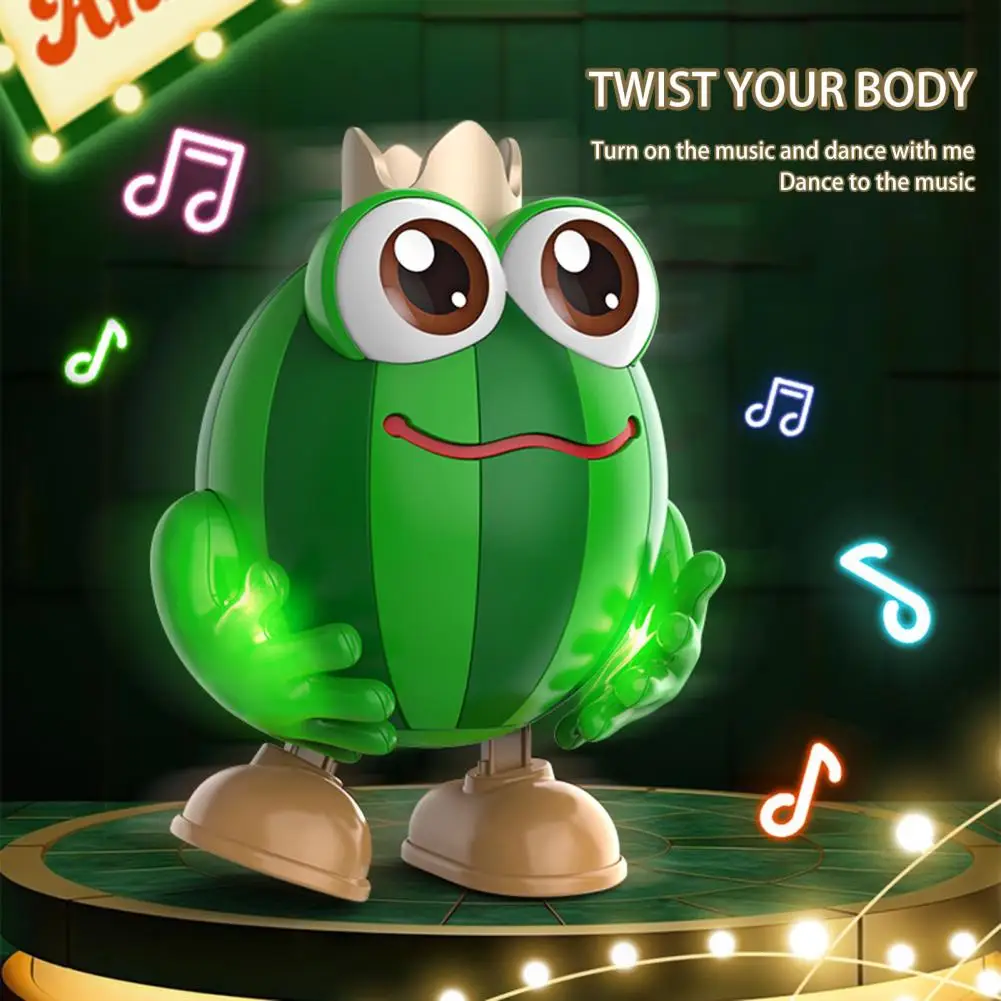 Child-friendly Dancing Robot Toy Dancing Watermelon Robot Toy with Music Led Light for Kids Fun Walking Prince for Toddler