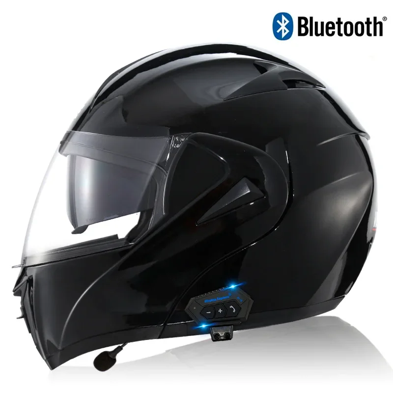 Electric Motorcycle Bluetooth Facelift Helmet with Carbon Fiber Selection for All Seasons