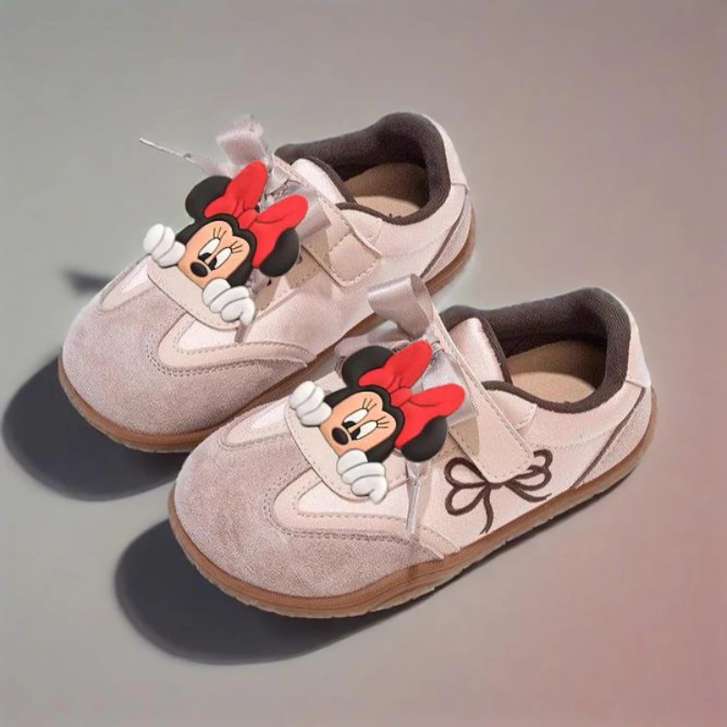 

New Style Girls Casual Shoes Cute Minnie Anti-slip Kids Breathable Sport Footwear Children's Sneakers Soft Bottom Toddler Shoes