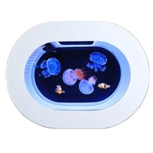 Desktop Jellyfish Tank Aquarium Living  LED Color-changing Light Acrylic Fashion Simple Family Decoration