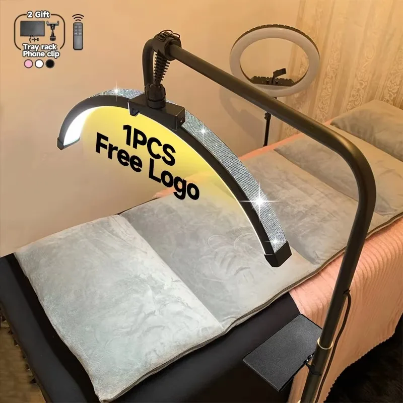 

Customized OEM logo half moon eyelash extension light eyelash beauty nail floor light