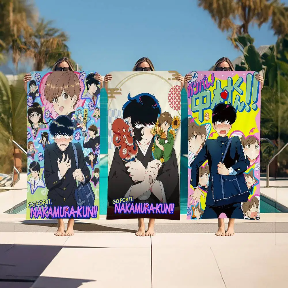 Manga Go For It N-Nakamura-kun Microfiber Beach Towels Quick Dry Towel Sand Beach Towels Pool Towel for Travel Swim Pool Yoga