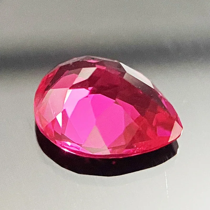 Lab Grown Ruby Top Quality Pear Shape Red Color VVS1 Charms For Diy Jewelry Making Bracelet Materials Selectable AGL Certificate