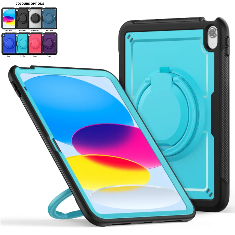 

Чехол для iPad 11th A16 2025 10th 10,9 дюймов A3355 A2757, сверхмощный, вращающийся на 360°, противоударный чехол для планшета с гнездом для ручки