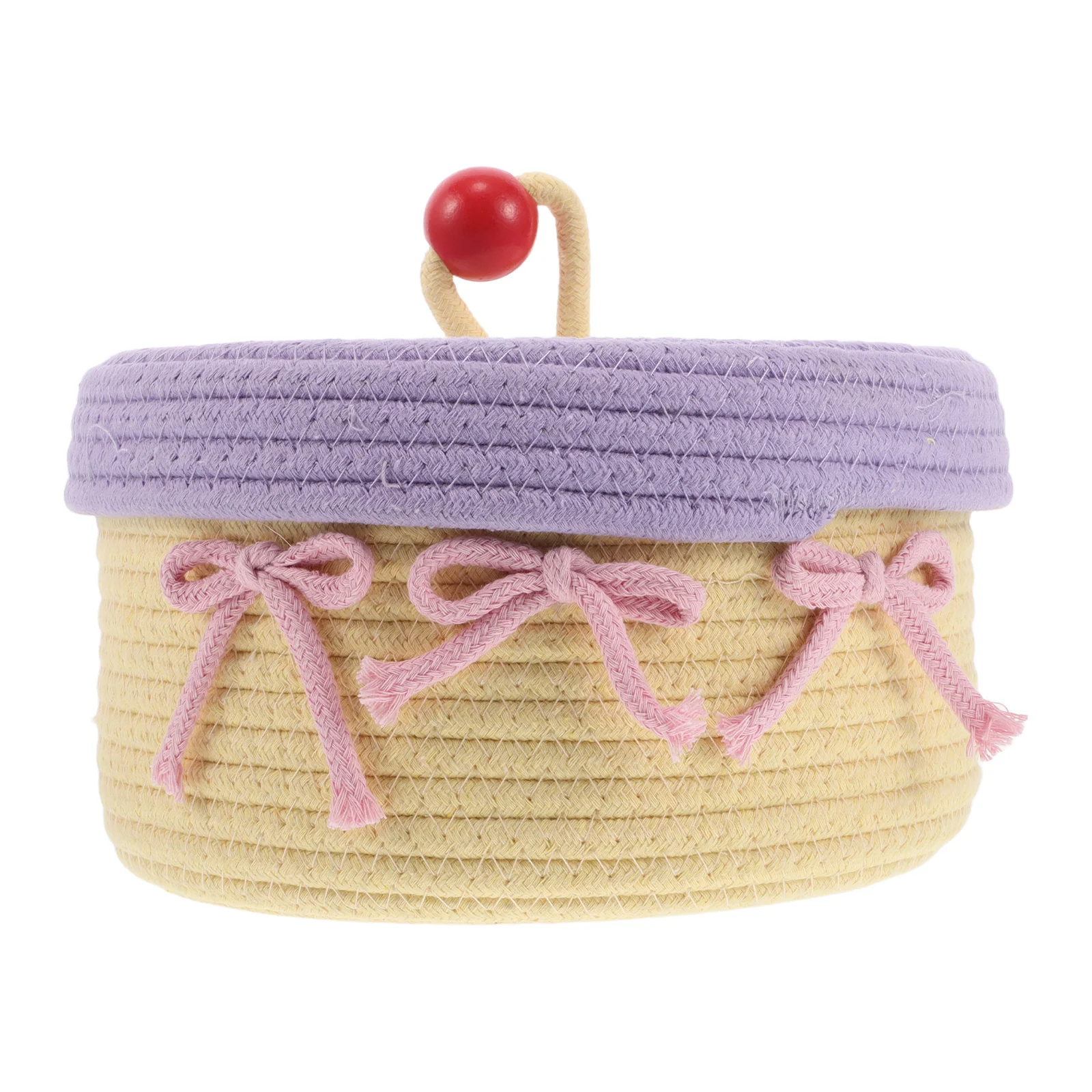 

Woven Storage Basket Bathroom Baskets Cute Decorative Boxes Organizer Cotton Rope